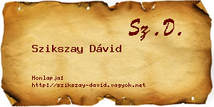 Szikszay Dávid névjegykártya